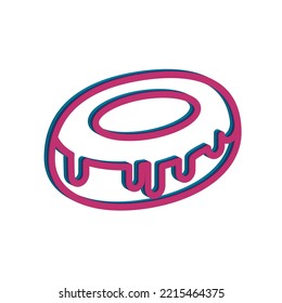 Illustration Vector graphic of cake icon. Fit for dessert, sweet, bakery, food, celebration etc
