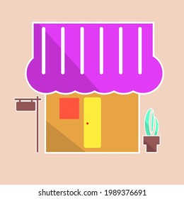 Icono de la tienda de pasteles gráficos vectoriales Ilustración para adorno para presentación de pasteles