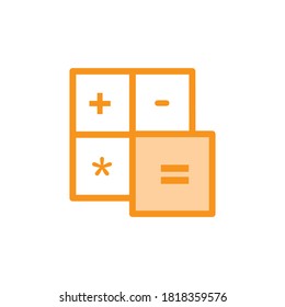 Ilustración Vector gráfico del icono de calculadora. Apto para la contabilidad, la economía, el comercio, el análisis, etc.