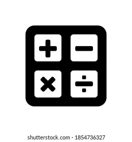 Illustration vector graphic of calculator icon. Concept flat design. Perfect for icon, poster, banner, web, label, sign, symbol, card, template, etc.