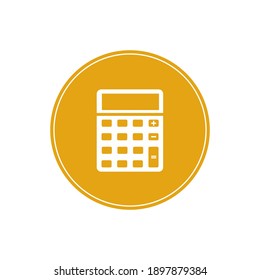 Illustration vector graphic of calculator icon. Concept flat design. Perfect for icon, poster, banner, web, label, sign, symbol, logo, card, template, application, etc.