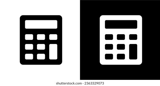 Illustration Vector Graphic of Calculator icon. Quick calculation tool. Black image. Line art. Black line