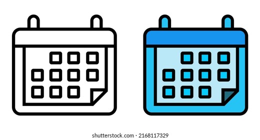 Gráfico vectorial de ilustración del calendario, fecha, evento Icono