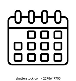 Gráfico vectorial de ilustración del calendario, fecha, evento Icono