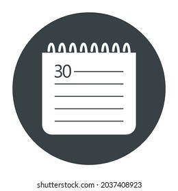 Illustration vector graphic calendar note in minimalist style