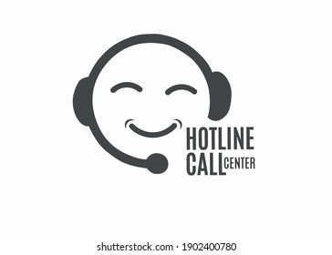 illustration vector graphic of call center, Simple design HD quality with black color style