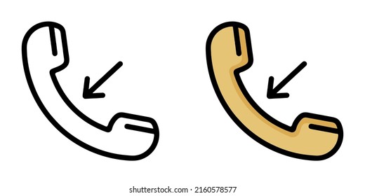 Illustration Vector Graphic of call phone, telephone incoming icon