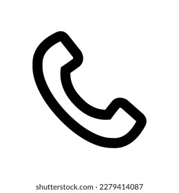 Illustration Vector Graphic of  Call, phone Icon. Black Line