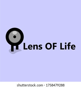 Illustration vector graphic of camera lens with blue background best for tech logo