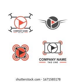 illustration vector graphic of camera and play button logo