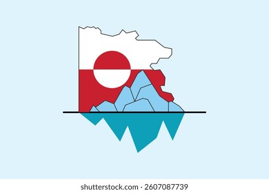 Illustration Vector Graphic of Campaign artwork highlighting the importance of saving Greenland, perfect for posters, social media, and environmental advocacy.
