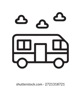 Vetor gráfico ilustração de Camper Van Ícone Viagem