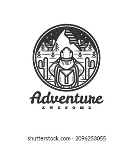 Illustration, Vektorgrafik von Camping Nature, gut für Logo-Design
