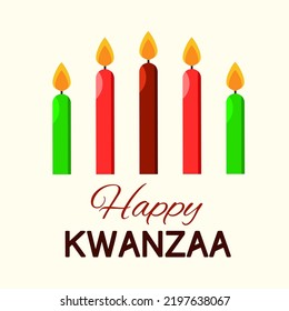 Illustration vector graphic of candle happy kwanzaa perfect for celebrating Africa