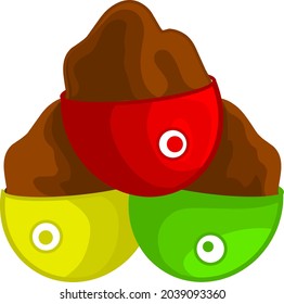 illustration vector graphic, candy rainbow chocolate contents, perfect for snack products, packaging, icon,