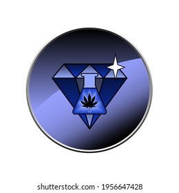 Ilustración Gráfica vectorial del logotipo del extracto de cannabis