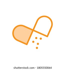 Illustration Vector graphic of capsule icon template. Fit for medicine, pharmacy, drug, vitamin etc.