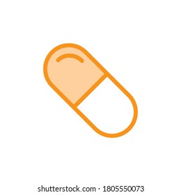 Illustration Vector graphic of capsule icon template. Fit for medicine, pharmacy, drug, vitamin etc.