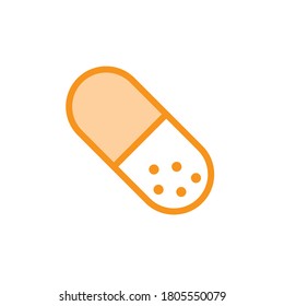 Illustration Vector graphic of capsule icon template. Fit for medicine, pharmacy, drug, vitamin etc.