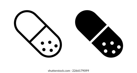 Ilustración Vector Gráfico de la plantilla de diseño de iconos de la cápsula