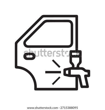 Illustration vector graphic of Car Door Paint Repair Icon