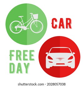Illustration Vector Graphic of Car Free Day Perfect for Poster,Banner Campaign,etc.