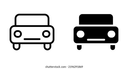 Ilustración de la imagen vectorial del icono Auto. Apto para el tráfico, público, pasajero, etc.