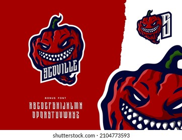 ilustración vectorial gráfico de la mascota Carolina Reaper logo perfecto para el equipo deportivo y deportivo electrónico