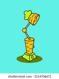 Illustration vector graphic of Carrot Lamp