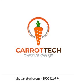 Illustration vector graphic of carrot logo design template with a white background