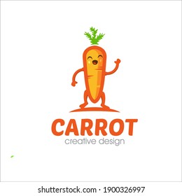 Illustration vector graphic of carrot logo design template with a white background