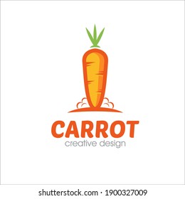 Illustration vector graphic of carrot logo design template with a white background
