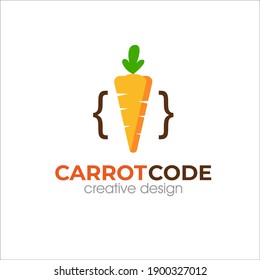Illustration vector graphic of carrot logo design template with a white background