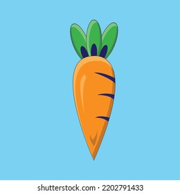 Illustration vector graphic of carrot.  The illustration is suitable for web landing page banners, flyers, stickers, cards, etc.