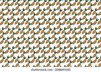 Illustration vector graphic of carrot vegetable pattern. Suitable for knitting or sewing patterns of clothing fabrics, bolster covers, quilt patterns, etc.