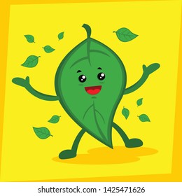 Illustration Vector Graphic Cartoon Character of Go Green Mascot