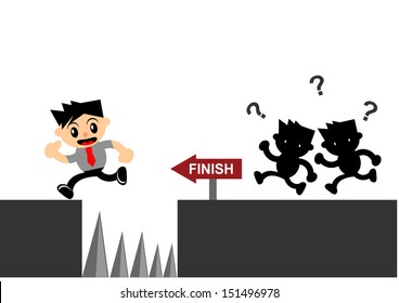 illustration vector graphic of cartoon character businessman in activity