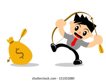 illustration vector graphic of cartoon character businessman in activity