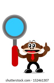 Illustration Vector Graphic Cartoon Character of Monkey in Business Themes