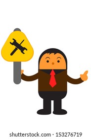 illustration vector graphic cartoon character of businessman in activity