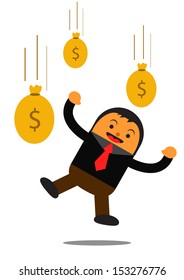 illustration vector graphic cartoon character of businessman in activity