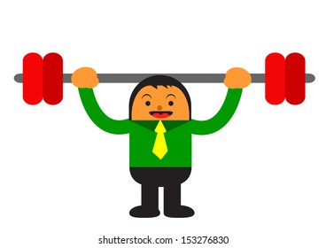 illustration vector graphic cartoon character of businessman in activity