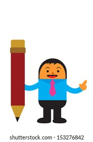 illustration vector graphic cartoon character of businessman in activity