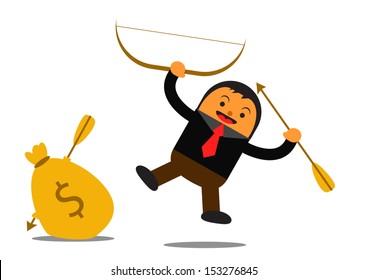 illustration vector graphic cartoon character of businessman in activity