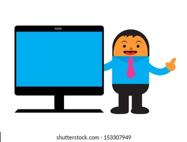 illustration vector graphic cartoon character of businessman in activity