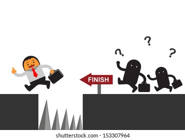 illustration vector graphic cartoon character of businessman in activity