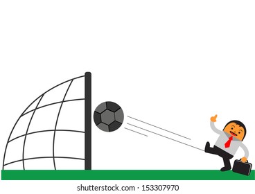illustration vector graphic cartoon character of businessman in activity