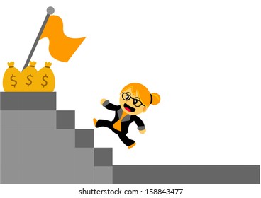 illustration vector graphic cartoon character of chibi women