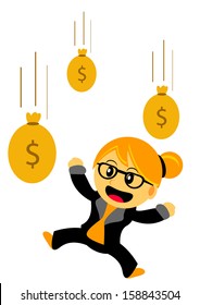 illustration vector graphic cartoon character of chibi women
