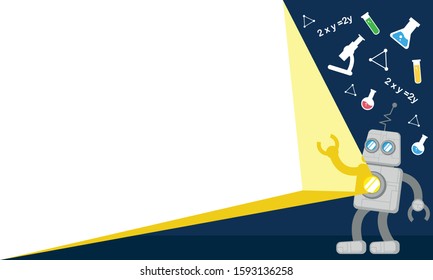 Illustration vector graphic cartoon character of robotic projector
